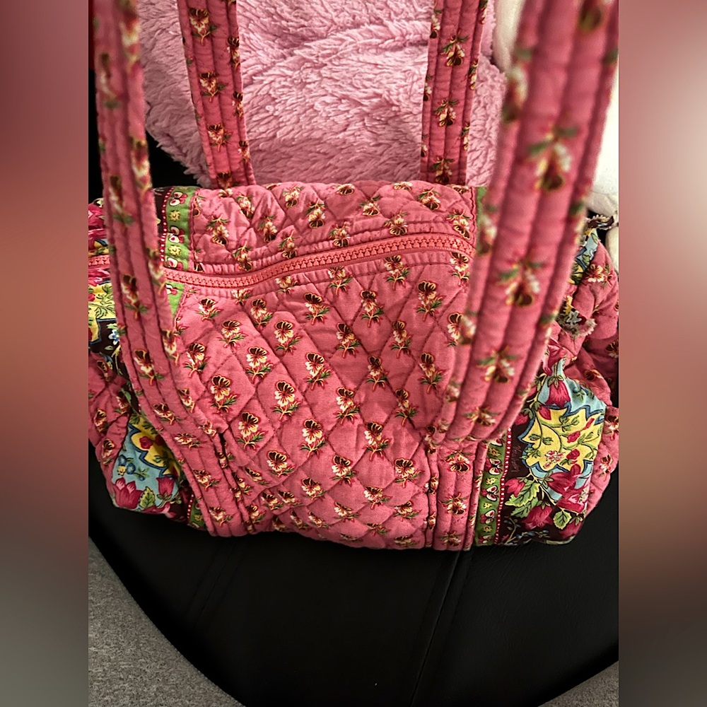 Pink pattern Vera Bradley small shoulder bag about 10 / 11 inches long